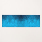 抽象芸術の青い背景 ヨガマット (正面(横))