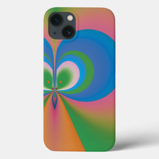 抽象芸術の青い蝶 Case-Mate iPhoneケース (裏面)