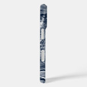 抽象芸術の青と白の旋回パターン Case-Mate iPhoneケース (裏面 / 右)