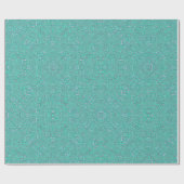 抽象芸術の青と緑 ラッピングペーパー (フラット)
