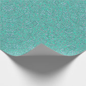 抽象芸術の青と緑 ラッピングペーパー (角)