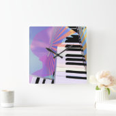 抽象芸術の音楽 スクエア壁時計 (ホーム)