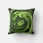 抽象芸術の顔で無垢のチャートルーズピロー クッション (裏面)