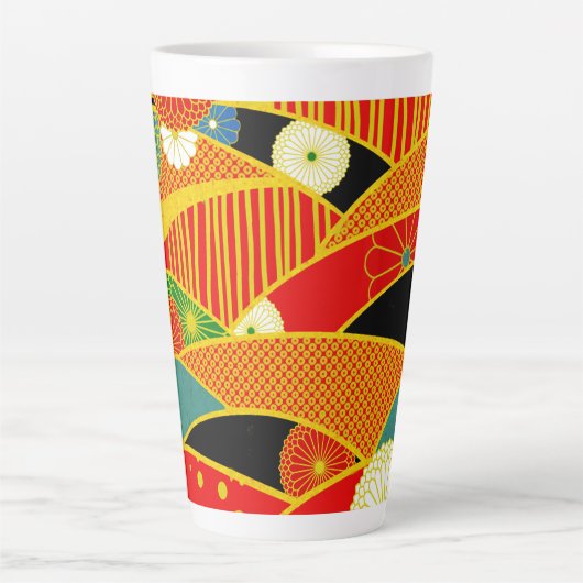 抽象芸術の風景 カフェラテマグ (正面)