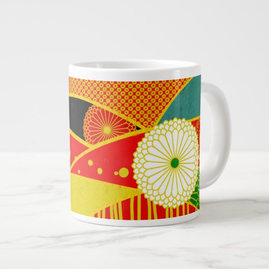 抽象芸術の風景 ジャンボコーヒーマグカップ (正面右)