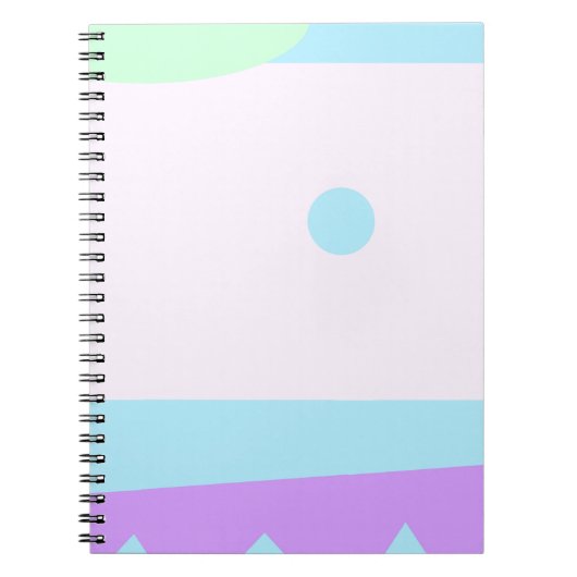 抽象芸術の風景(ブルームーン) - ノートブック (正面)