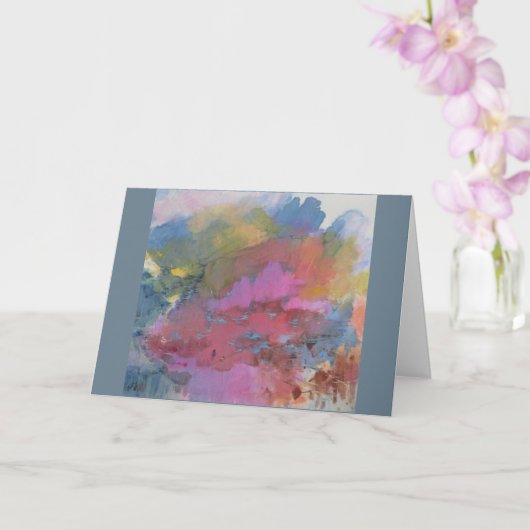 抽象芸術の風景 – 姿インカラフルランド カード (蘭)