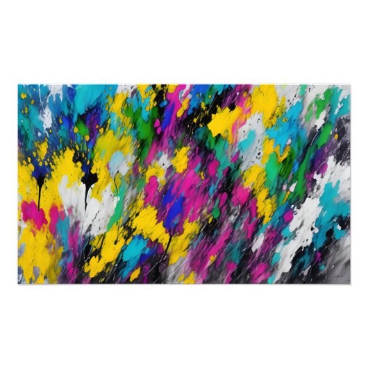 抽象芸術の飛び散絵を描る フォトプリント            (正面)
