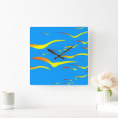 抽象芸術の飛行壁時計 スクエア壁時計 (ホーム)