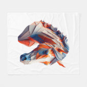 抽象芸術の馬のアートカラフルAの野生動物のツイストIm フリースブランケット (正面(横))