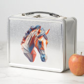 抽象芸術の馬のアートカラフルAの野生動物のツイストIm メタルランチボックス (インサイチュ)