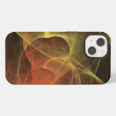 抽象芸術の魔法の炎 iPhoneケース (裏面横)