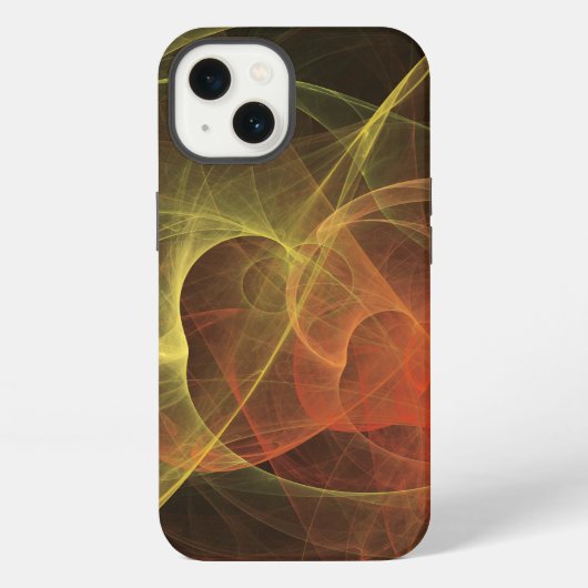 抽象芸術の魔法の炎 iPhoneケース (裏面)