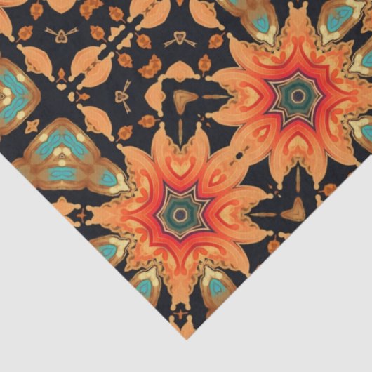 抽象芸術の鮮やかな花のデコページ 薄葉紙 (詳細)