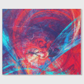 抽象芸術の鮮やかな赤と青の明るい色の背景 ラッピングペーパー (フラット)