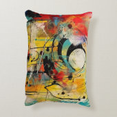 抽象芸術の鮮やか爆発的な色彩 アクセントクッション (裏面(縦))