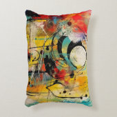 抽象芸術の鮮やか爆発的な色彩 アクセントクッション (正面(垂直))