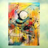 抽象芸術の鮮やか爆発的な色彩 ウィンドウサイン (シート3)