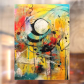 抽象芸術の鮮やか爆発的な色彩 ウィンドウサイン (シート2)