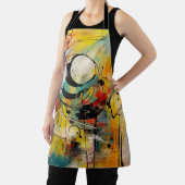 抽象芸術の鮮やか爆発的な色彩 エプロン (インサイチュ)