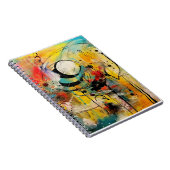 抽象芸術の鮮やか爆発的な色彩 ノートブック (右側)