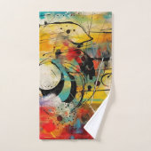 抽象芸術の鮮やか爆発的な色彩 バスタオルセット (ハンドタオル)