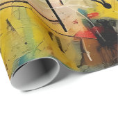 抽象芸術の鮮やか爆発的な色彩 ラッピングペーパー (ロールコーナー)