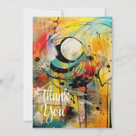 抽象芸術の鮮やか爆発的な色彩 招待状