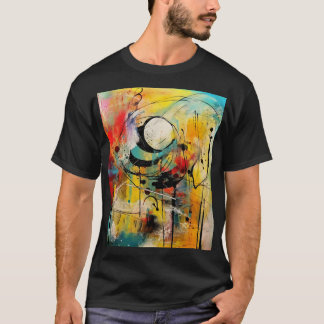 抽象芸術の鮮やか爆発的な色彩 Tシャツ