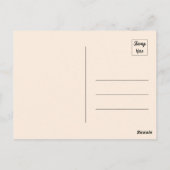 抽象芸術の鳥が枝に立っている ポストカード (裏面)