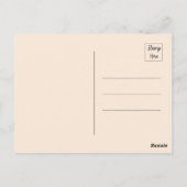 抽象芸術の鳥が枝に立っている ポストカード (裏面)