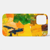 抽象芸術の黄色い油絵。 Case-Mate iPhoneケース (裏面 (横))