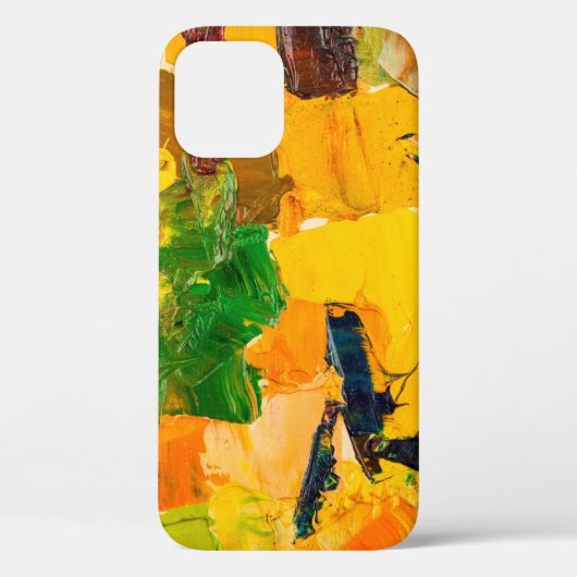 抽象芸術の黄色い油絵。 Case-Mate iPhoneケース (裏面)