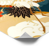 抽象芸術の黄色い背景ポスター ポスター (角)