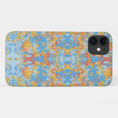 抽象芸術の黄色い青のパタ独占的ーン Case-Mate iPhoneケース (裏面(横))