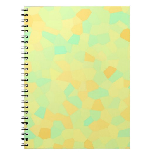 抽象芸術の黄色と緑の形 ノートブック (正面)
