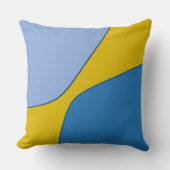 抽象芸術の黄色の不規則な四分図形 クッション (正面)