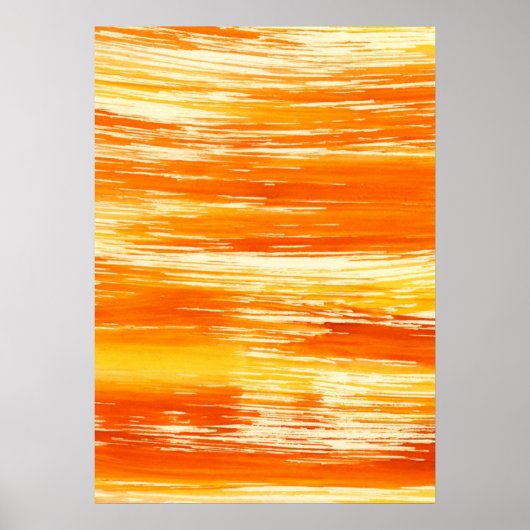 抽象芸術の黄色の背景(水色) ポスター (正面)