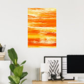 抽象芸術の黄色の背景(水色) ポスター (ホームオフィス)