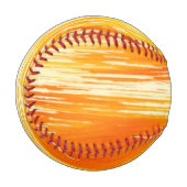抽象芸術の黄色の背景（水色） 野球ボール (正面左)
