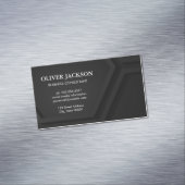 抽象芸術の黒い幾何学的パネル マグネット名刺 (インサイチュ)