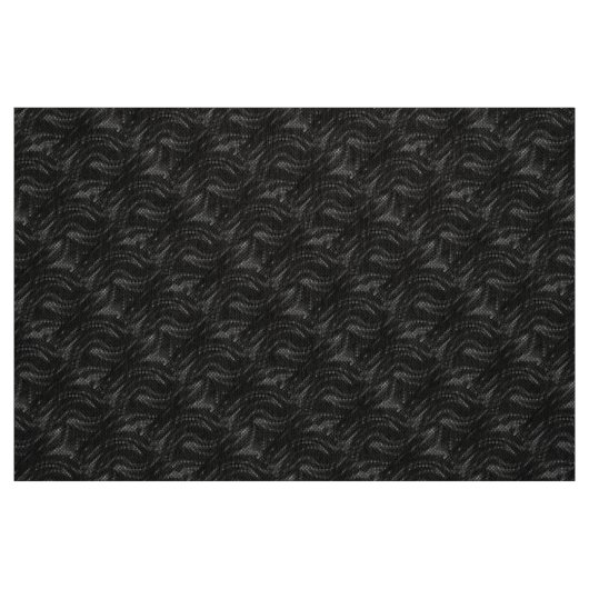 抽象芸術の黒い旋回パターン ファブリック (ファットクウォーター)