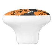 抽象芸術の黒い背景(スカル) セラミックノブ (側面)