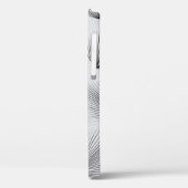 抽象芸術の黒い花模様(灰色の背景) Case-Mate iPhoneケース (裏面 / 左)