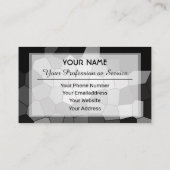 抽象芸術の黒と白のモザイクのタイル模様 名刺 (裏面)