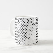 抽象芸術の黒と白のヴィンテージ背景。モノック コーヒーマグカップ (正面左)