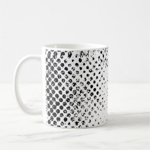 抽象芸術の黒と白のヴィンテージ背景。モノック コーヒーマグカップ