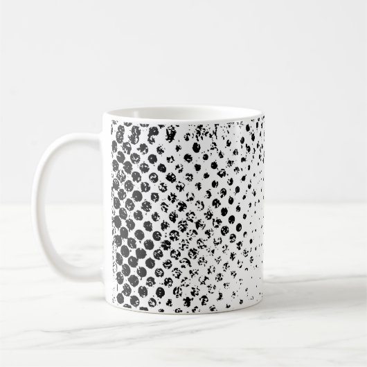 抽象芸術の黒と白のヴィンテージ背景。モノック コーヒーマグカップ (左)