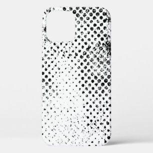 抽象芸術の黒と白のヴィンテージ背景。モノック iPhone 12ケース
