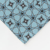 抽象芸術の黒と青 フリースブランケット (角)